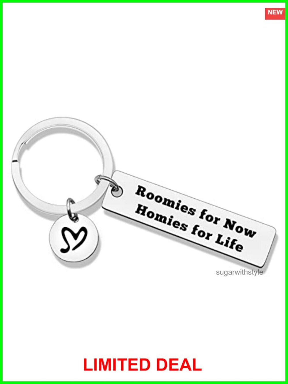 Stainless Steel Roommate Keychain Gift Friendship Graduation